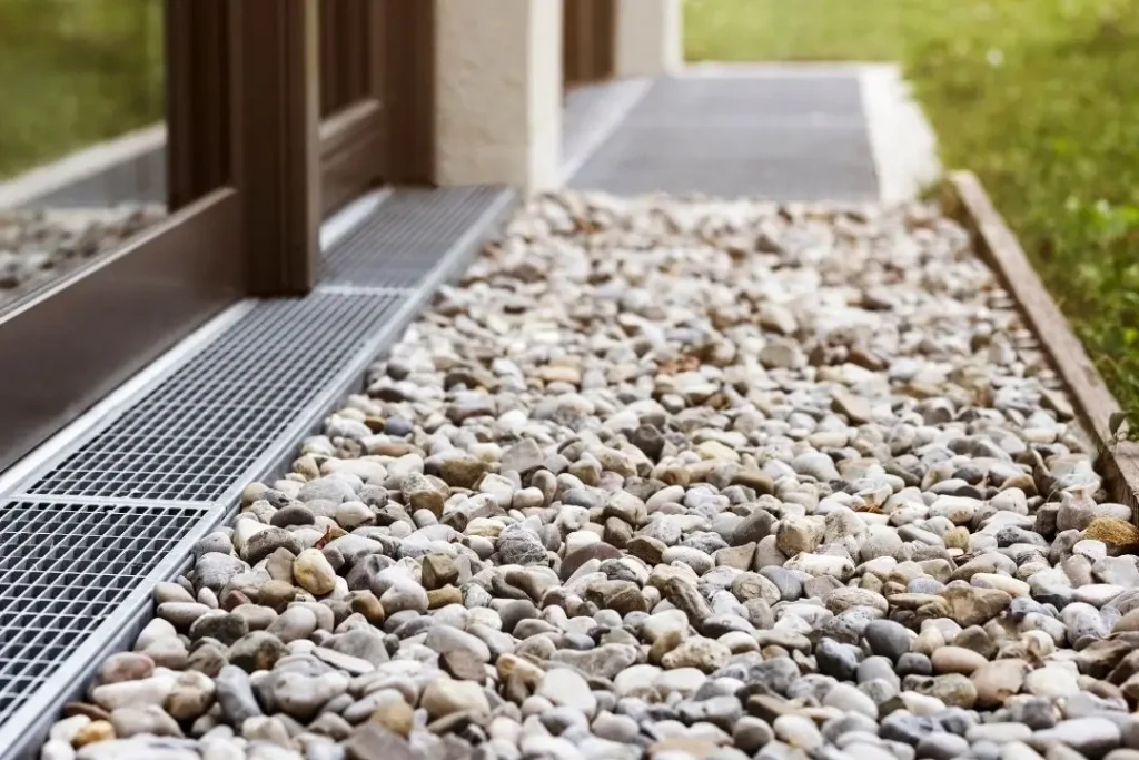 French drain along house
