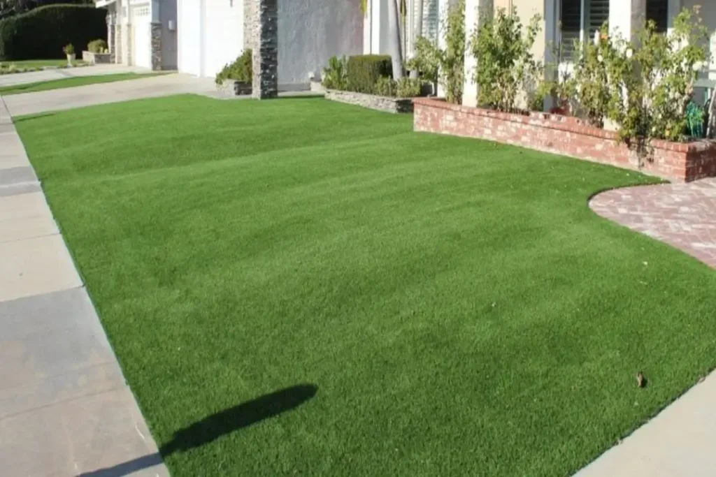 artifical lawn in the front yard