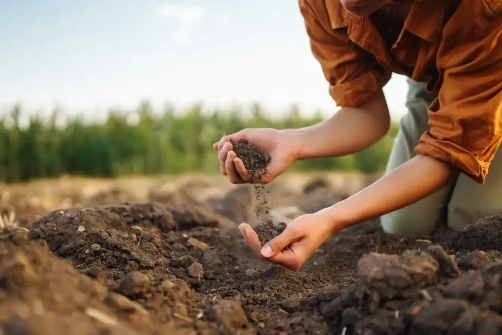 checking soil conditions