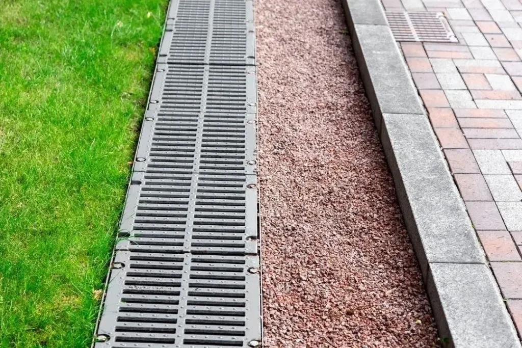 drainage along garden edge